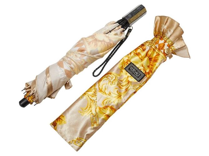 Faltbarer Regenschirm aus Polyester mit Blumenmotiv von Versace - Ansicht 10
