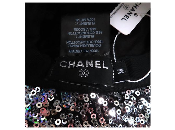 Chanel Bucket Hat aus Polyester mit COCO Mark Pailletten Silber - Ansicht 7