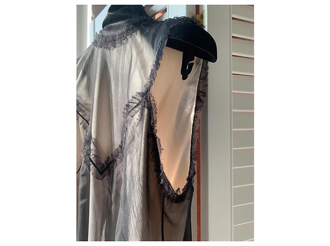CHANEL 09A 2009 Karl Lagerfeld top de seda Gris - vista 12