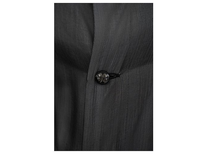 CHANEL 09A 2009 Karl Lagerfeld top de seda Gris - vista 19