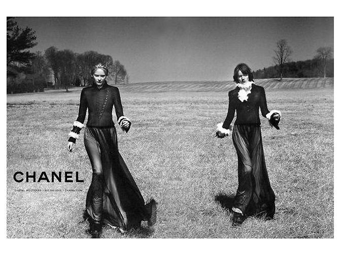 CHANEL 09A 2009 Karl Lagerfeld top de seda Gris - vista 4