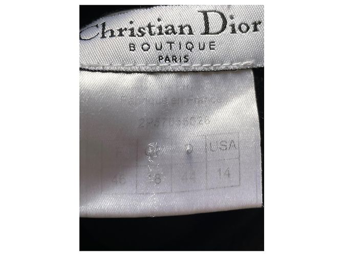 Top de monograma calado Dior de algodón negro - vista 6