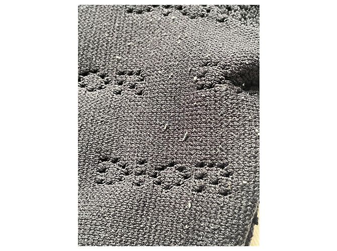 Top de monograma calado Dior de algodón negro - vista 9
