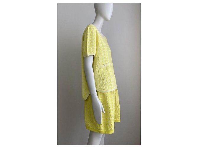 Conjunto de falda de algodón Chanel amarillo - vista 2