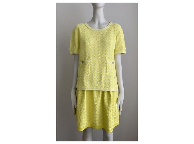 Conjunto de falda de algodón Chanel amarillo - vista 3