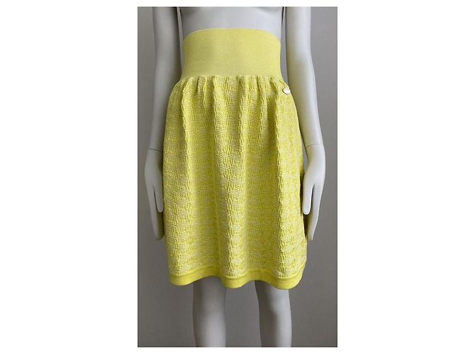 Conjunto de falda de algodón Chanel amarillo - vista 4