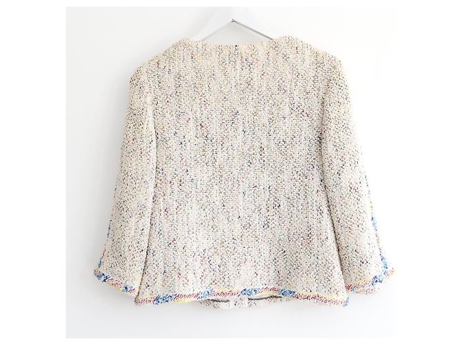 Chaqueta de Tweed Candy Puff Paint Trim de Chanel Primavera 1999 99P Rosa Multicolor - vista 6