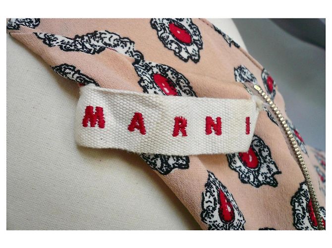 MARNI Vestido de Seda Sin Mangas 38 IT BE Multicolor - vista 4