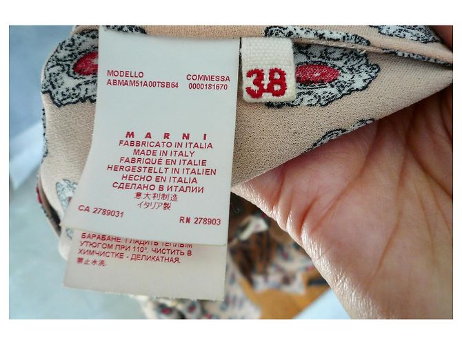 MARNI Vestido de Seda Sin Mangas 38 IT BE Multicolor - vista 7