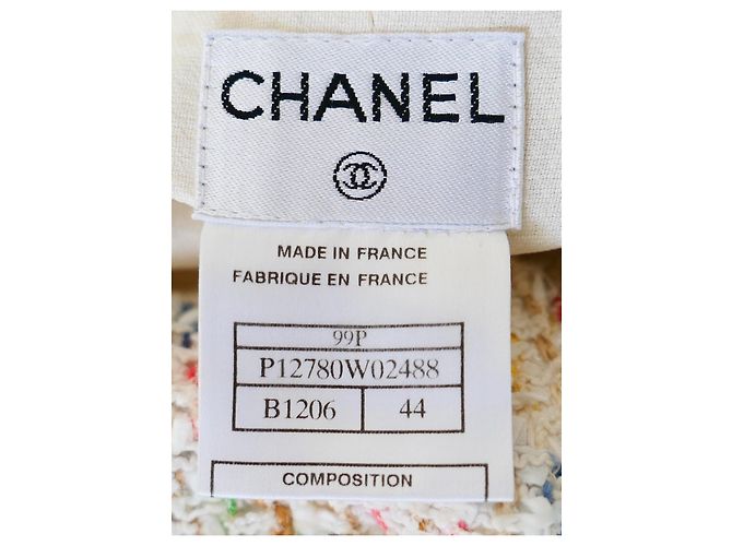 Falda de Tweed Candy Puff Paint Trim de Chanel Primavera 1999 99P Rosa Multicolor - vista 7