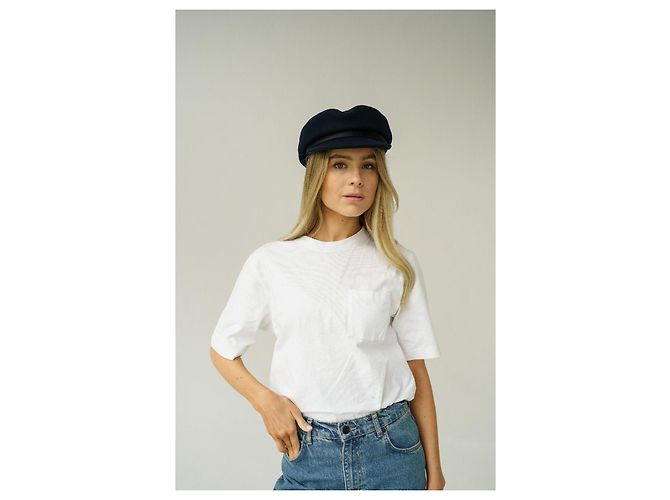 Cappello in feltro blu Chanel con nastri in gros-grain Multicolore - vista 11