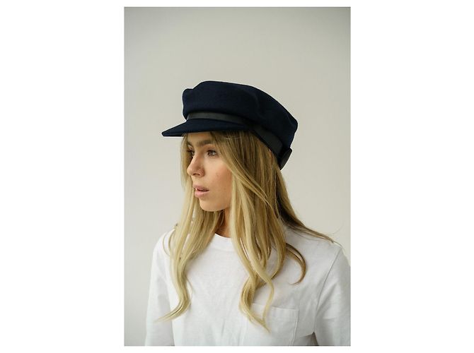 Cappello in feltro blu Chanel con nastri in gros-grain Multicolore - vista 18