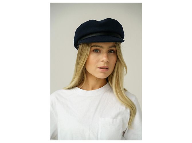 Cappello in feltro blu Chanel con nastri in gros-grain Multicolore - vista 20