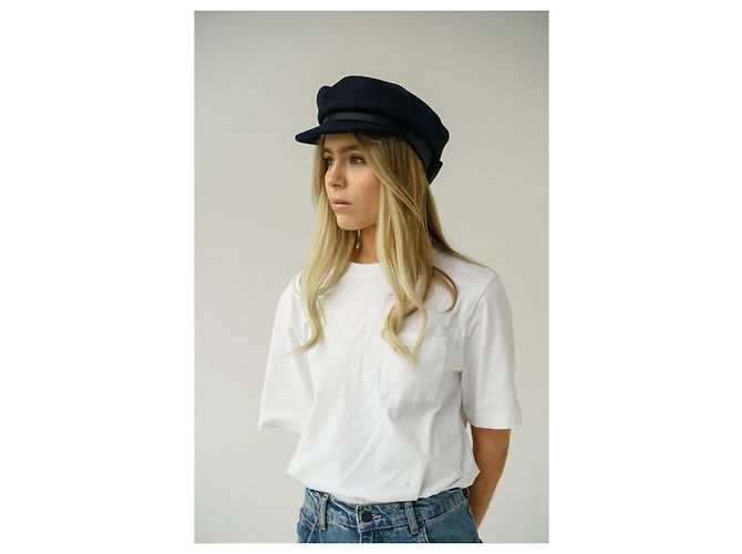 Cappello in feltro blu Chanel con nastri in gros-grain Multicolore - vista 7