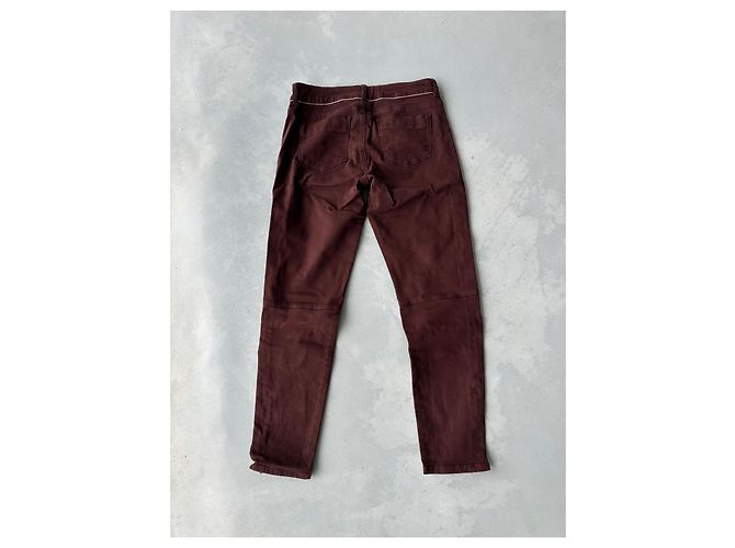 Pantalón Skinny Zapa Burdeos Oscuro Algodón - vista 4