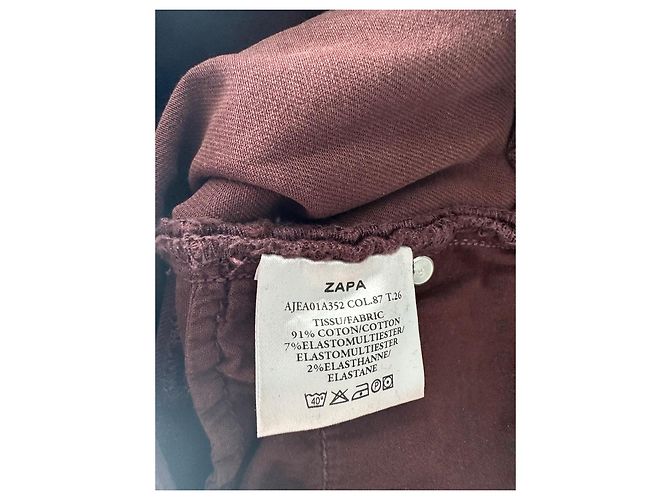 Pantalón Skinny Zapa Burdeos Oscuro Algodón - vista 5