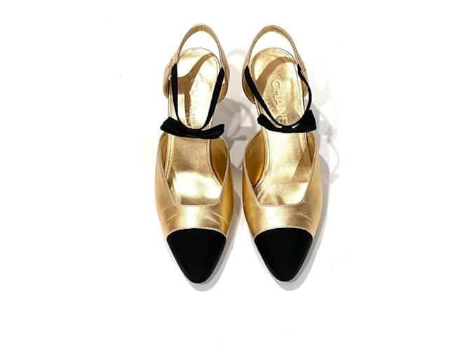 Chanel Slingback Bicolore D'oro - vista 3