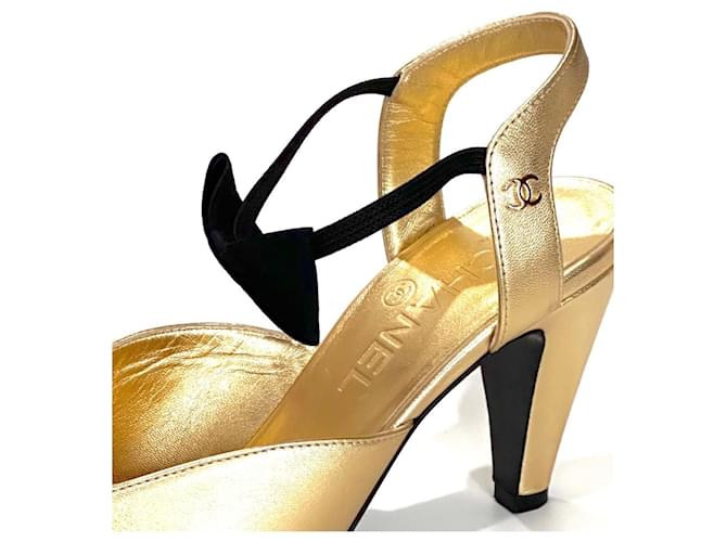 Chanel Slingback Bicolore D'oro - vista 5