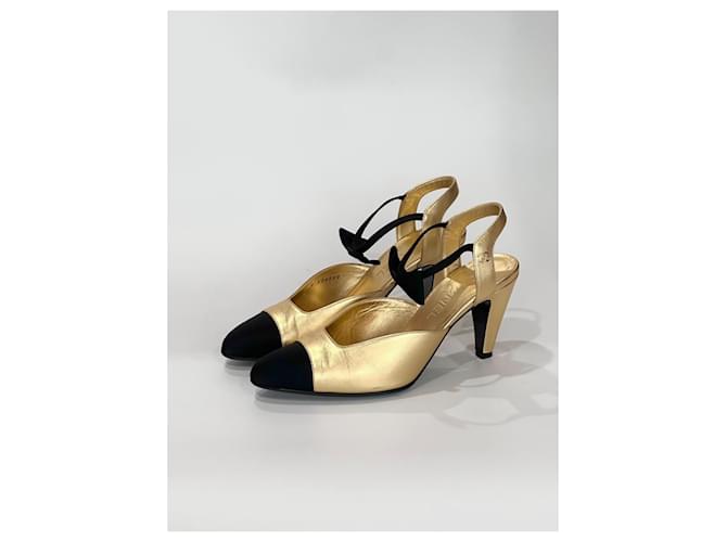 Chanel Slingback Bicolore D'oro - vista 7