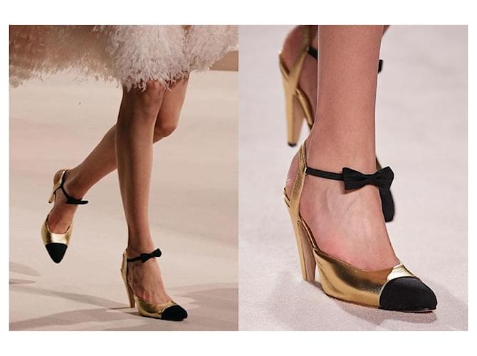 Chanel Slingback Bicolore D'oro - vista 9