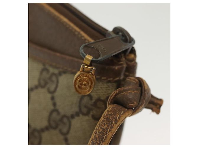 Gucci Borsa a Spalla GG Supreme PVC Beige Oro 904 02 020 Auth SW1461 D'oro - vista 15