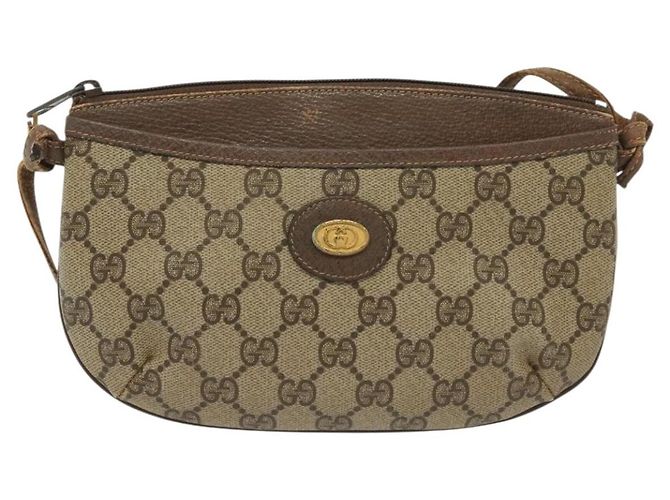 Gucci Borsa a Spalla GG Supreme PVC Beige Oro 904 02 020 Auth SW1461 D'oro - vista 2