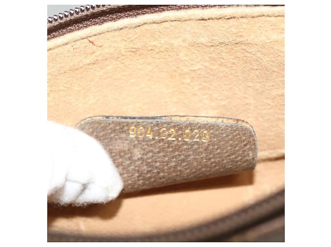 Gucci Borsa a Spalla GG Supreme PVC Beige Oro 904 02 020 Auth SW1461 D'oro - vista 21