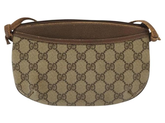 Gucci Borsa a Spalla GG Supreme PVC Beige Oro 904 02 020 Auth SW1461 D'oro - vista 3