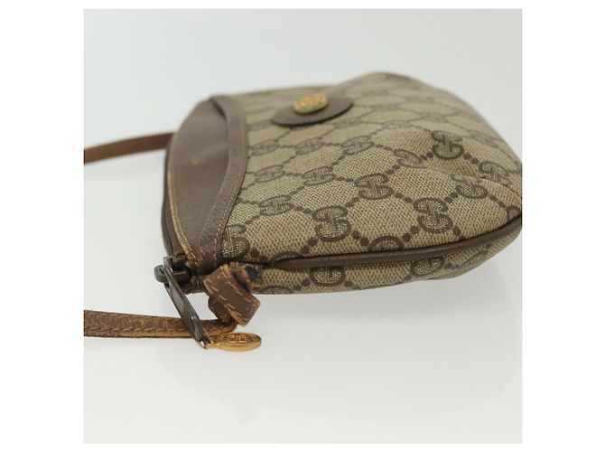 Gucci Borsa a Spalla GG Supreme PVC Beige Oro 904 02 020 Auth SW1461 D'oro - vista 5