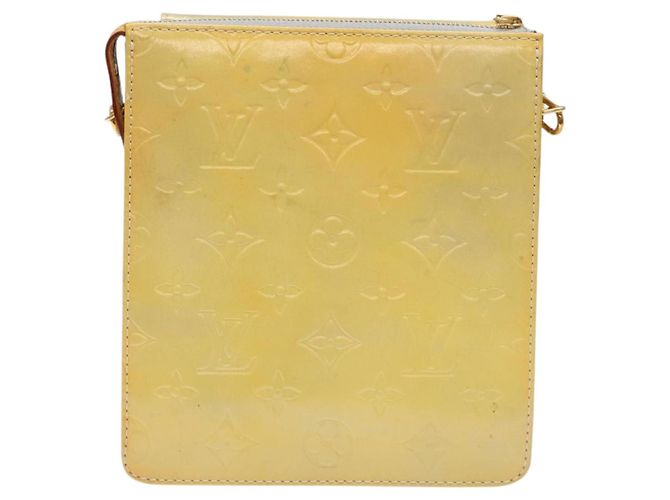 LOUIS VUITTON Bolsa de Accesorios Motto Monogram Vernis Gris M91030 LV Auth ep10575 - vista 2