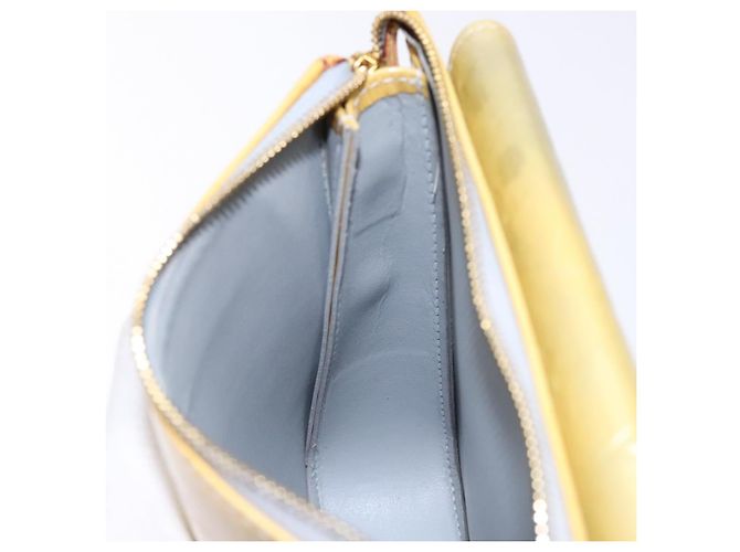 LOUIS VUITTON Bolsa de Accesorios Motto Monogram Vernis Gris M91030 LV Auth ep10575 - vista 20