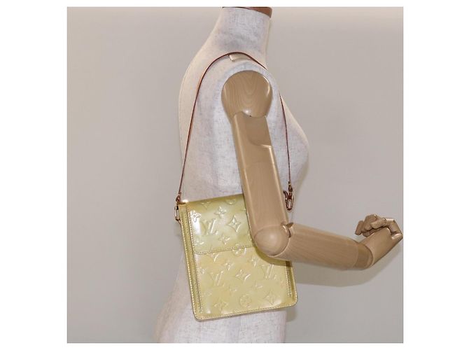 LOUIS VUITTON Bolsa de Accesorios Motto Monogram Vernis Gris M91030 LV Auth ep10575 - vista 22