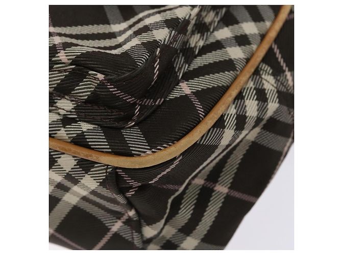 Borsa a spalla Burberry Nova Check Blue Label in tela marrone oro Auth ti3409 D'oro - vista 10