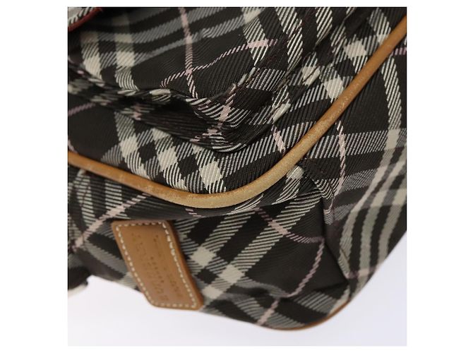 Borsa a spalla Burberry Nova Check Blue Label in tela marrone oro Auth ti3409 D'oro - vista 11