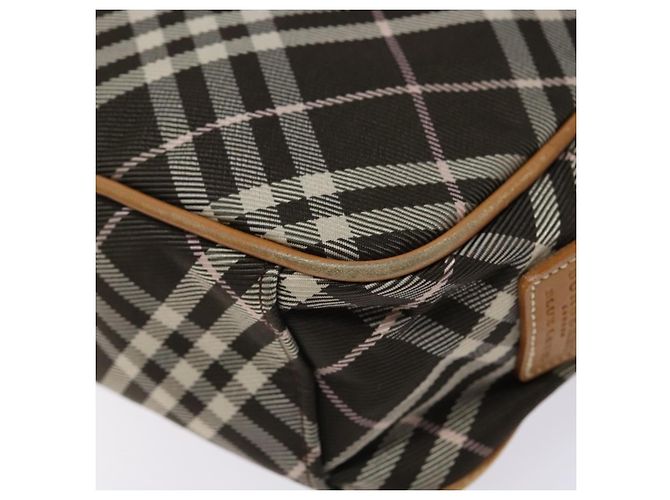 Borsa a spalla Burberry Nova Check Blue Label in tela marrone oro Auth ti3409 D'oro - vista 12