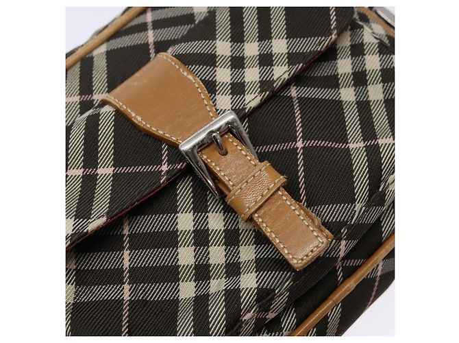 Borsa a spalla Burberry Nova Check Blue Label in tela marrone oro Auth ti3409 D'oro - vista 15