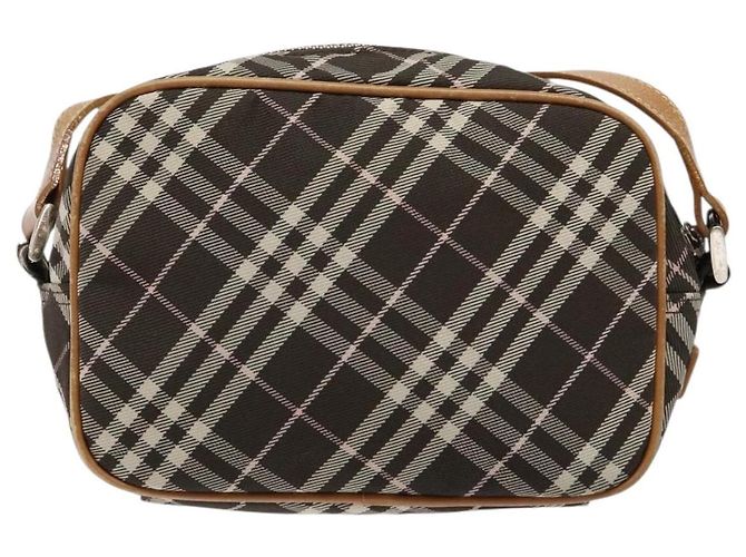 Borsa a spalla Burberry Nova Check Blue Label in tela marrone oro Auth ti3409 D'oro - vista 3