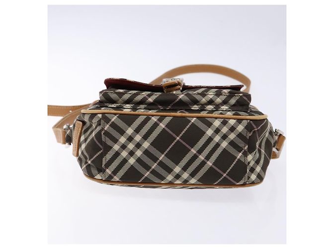 Borsa a spalla Burberry Nova Check Blue Label in tela marrone oro Auth ti3409 D'oro - vista 9