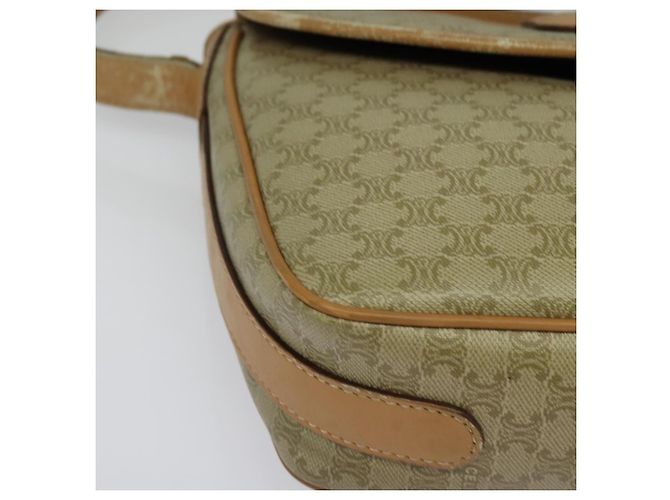 Céline Borsa a Spalla in Tela Macadam CELINE PVC Beige Oro Auth gh566 D'oro - vista 10