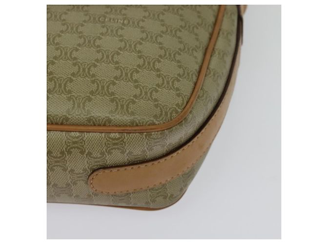 Céline Borsa a Spalla in Tela Macadam CELINE PVC Beige Oro Auth gh566 D'oro - vista 11