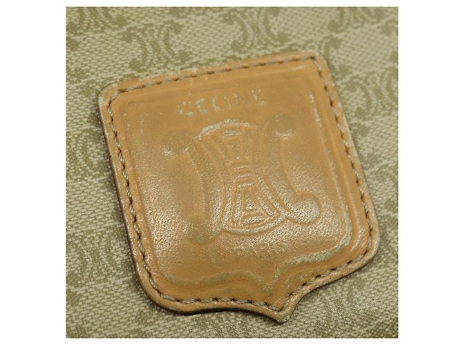 Céline Borsa a Spalla in Tela Macadam CELINE PVC Beige Oro Auth gh566 D'oro - vista 14