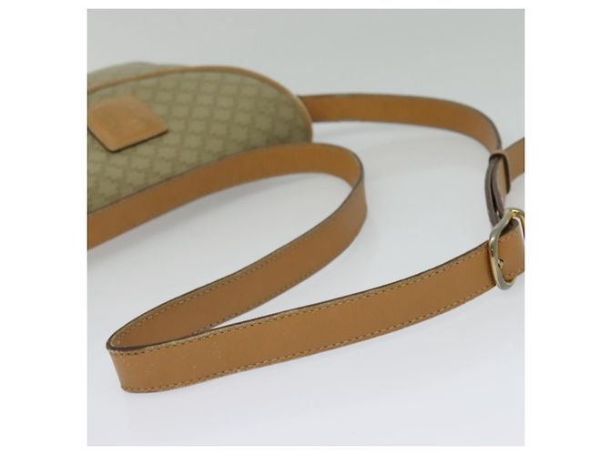 Céline Borsa a Spalla in Tela Macadam CELINE PVC Beige Oro Auth gh566 D'oro - vista 7