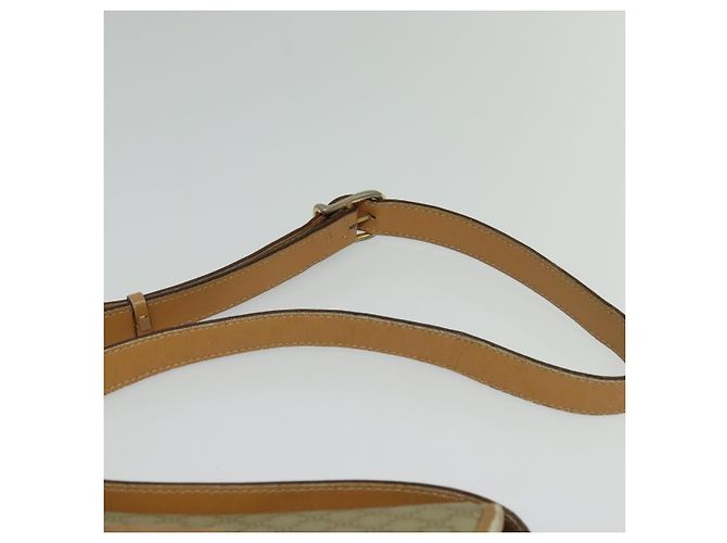 Céline Borsa a Spalla in Tela Macadam CELINE PVC Beige Oro Auth gh566 D'oro - vista 8