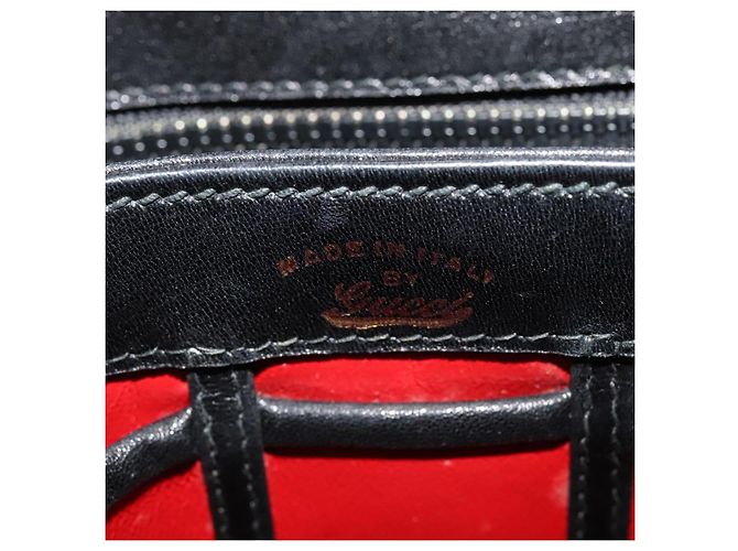 Borsa a Spalla in Pelle Nera e Oro Auth ep10445 di GUCCI Nero D'oro - vista 14