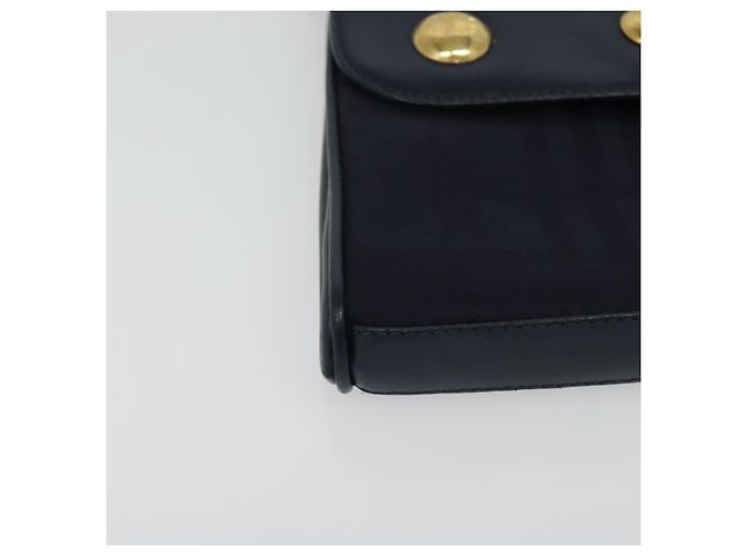 Autre Marque Borsa a Spalla Burberrys in Tela Blu Navy e Oro Auth SW1499 D'oro - vista 10