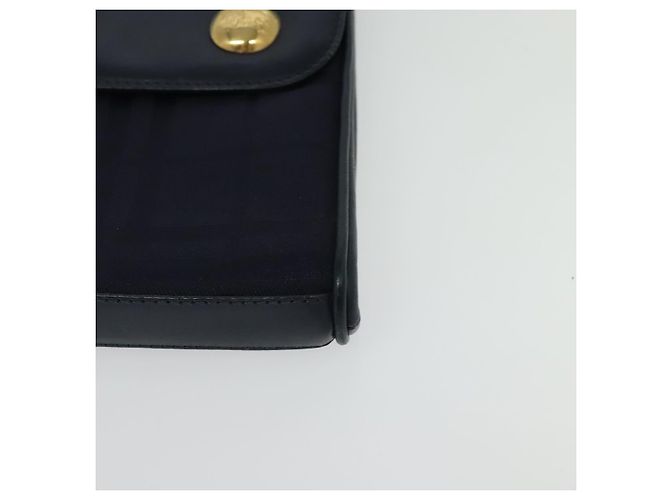 Autre Marque Borsa a Spalla Burberrys in Tela Blu Navy e Oro Auth SW1499 D'oro - vista 11