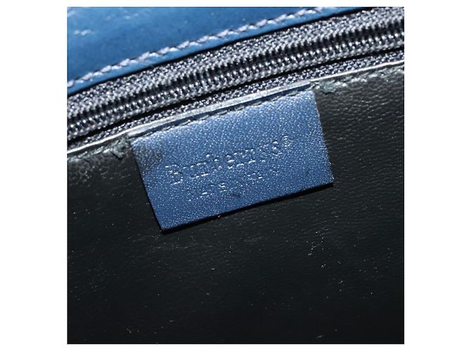 Autre Marque Borsa a Spalla Burberrys in Tela Blu Navy e Oro Auth SW1499 D'oro - vista 15