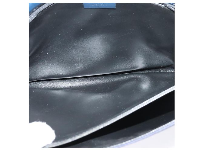 Autre Marque Borsa a Spalla Burberrys in Tela Blu Navy e Oro Auth SW1499 D'oro - vista 16
