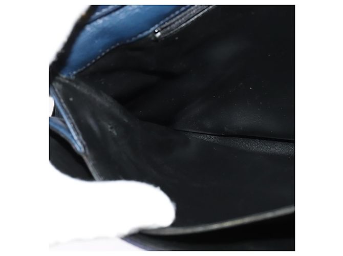 Autre Marque Borsa a Spalla Burberrys in Tela Blu Navy e Oro Auth SW1499 D'oro - vista 18