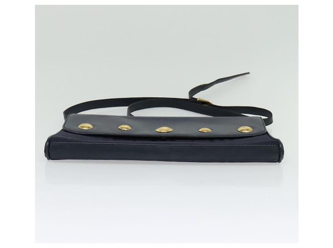 Autre Marque Borsa a Spalla Burberrys in Tela Blu Navy e Oro Auth SW1499 D'oro - vista 9